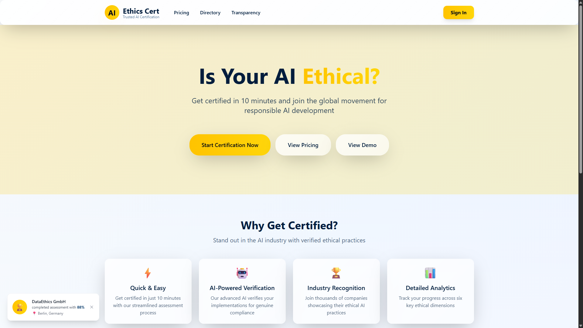 AI Ethics Certification Platform
