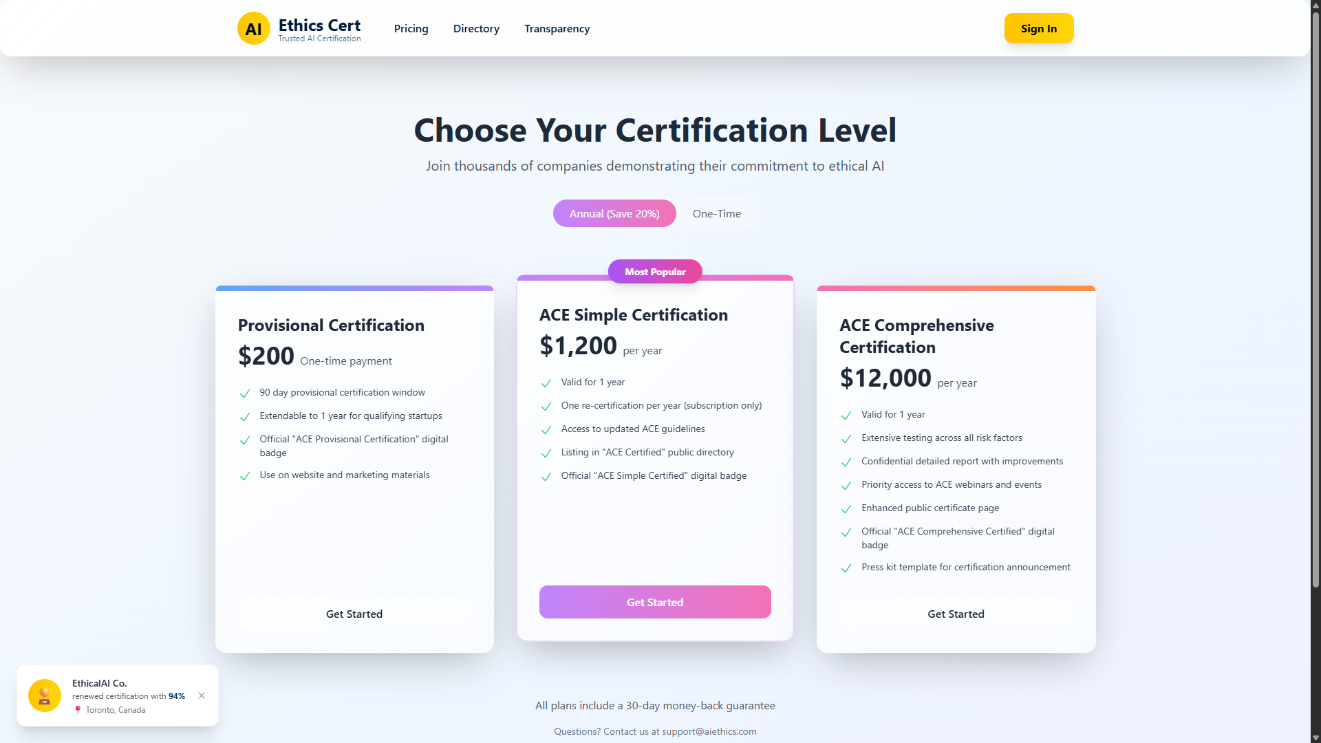 AI Ethics Certification Platform screenshot 4