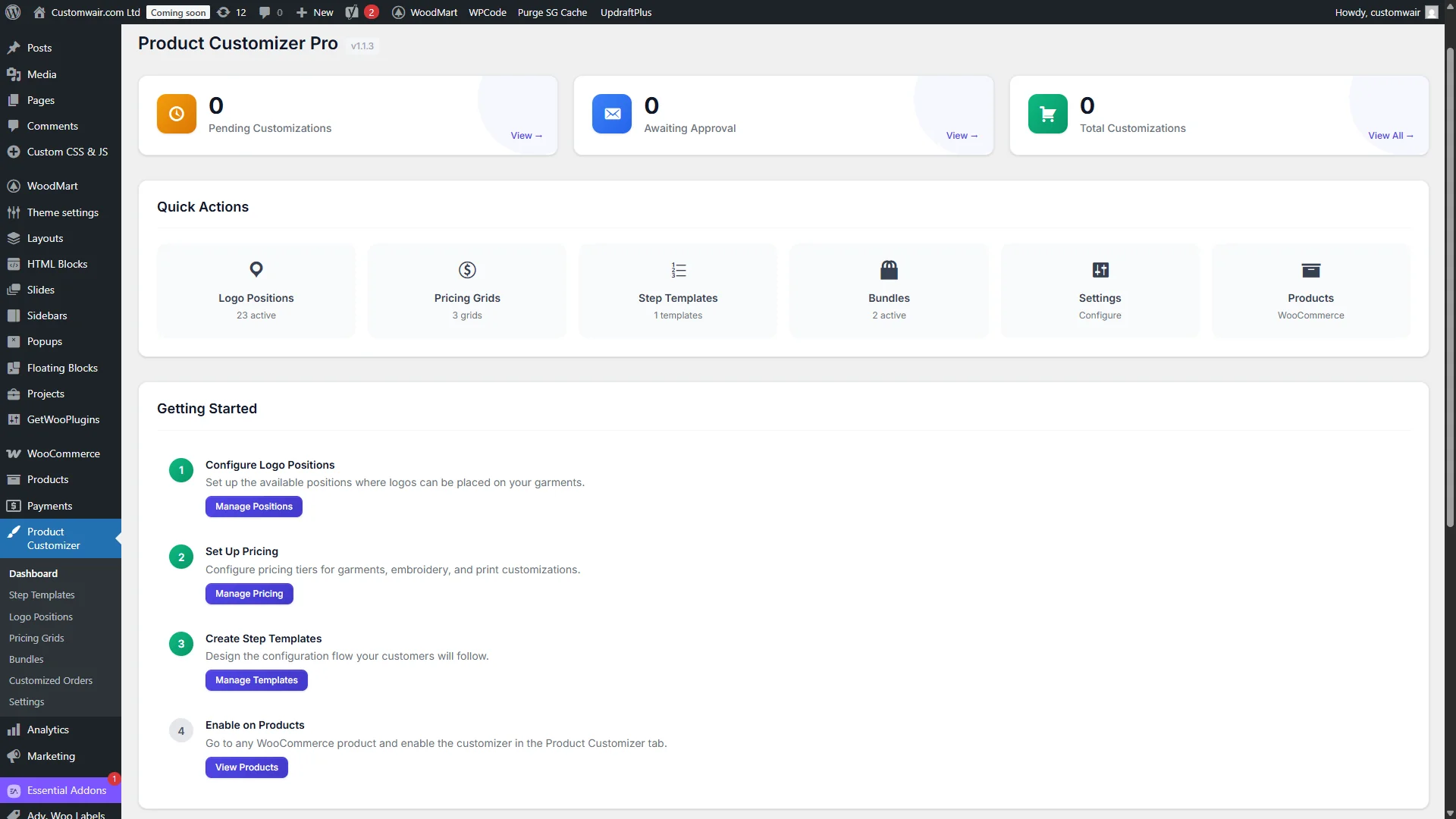 Customwair Product Customizer