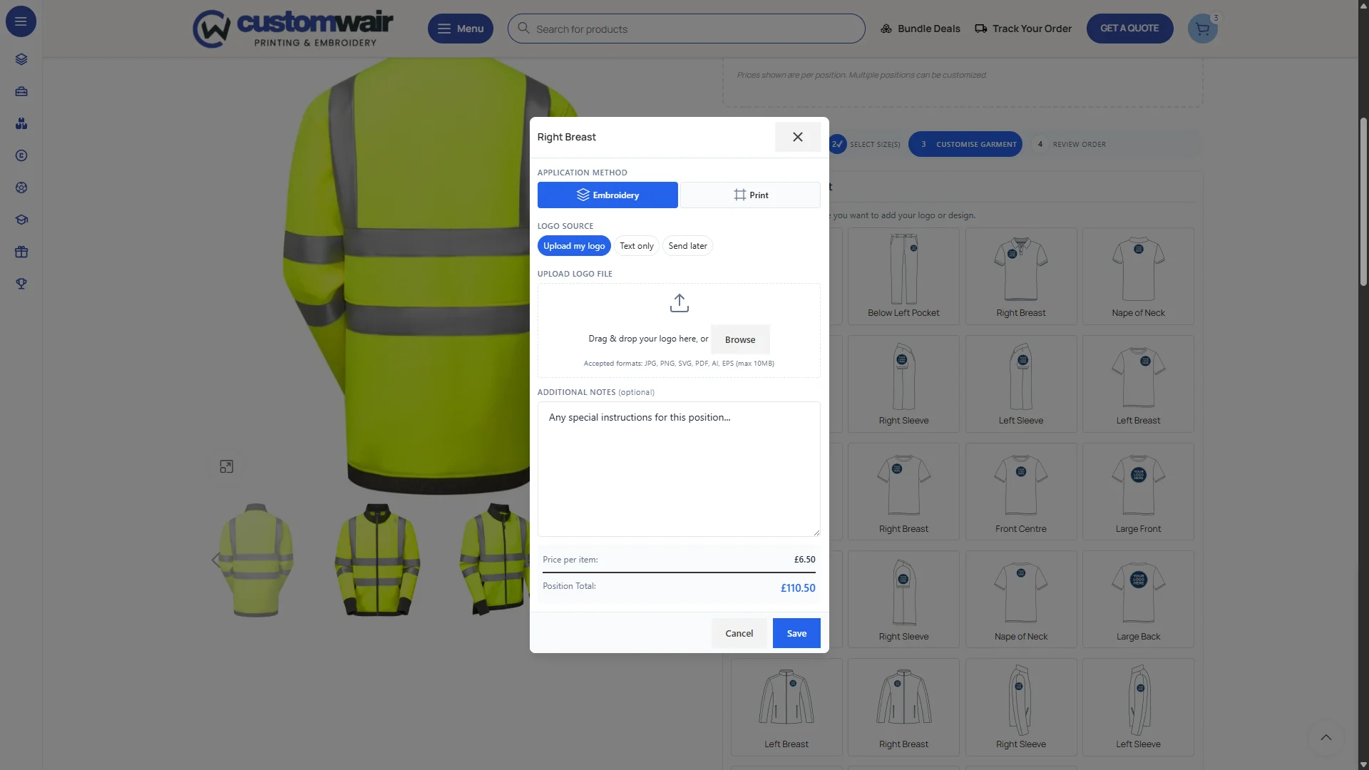 Customwair Product Customizer screenshot 3