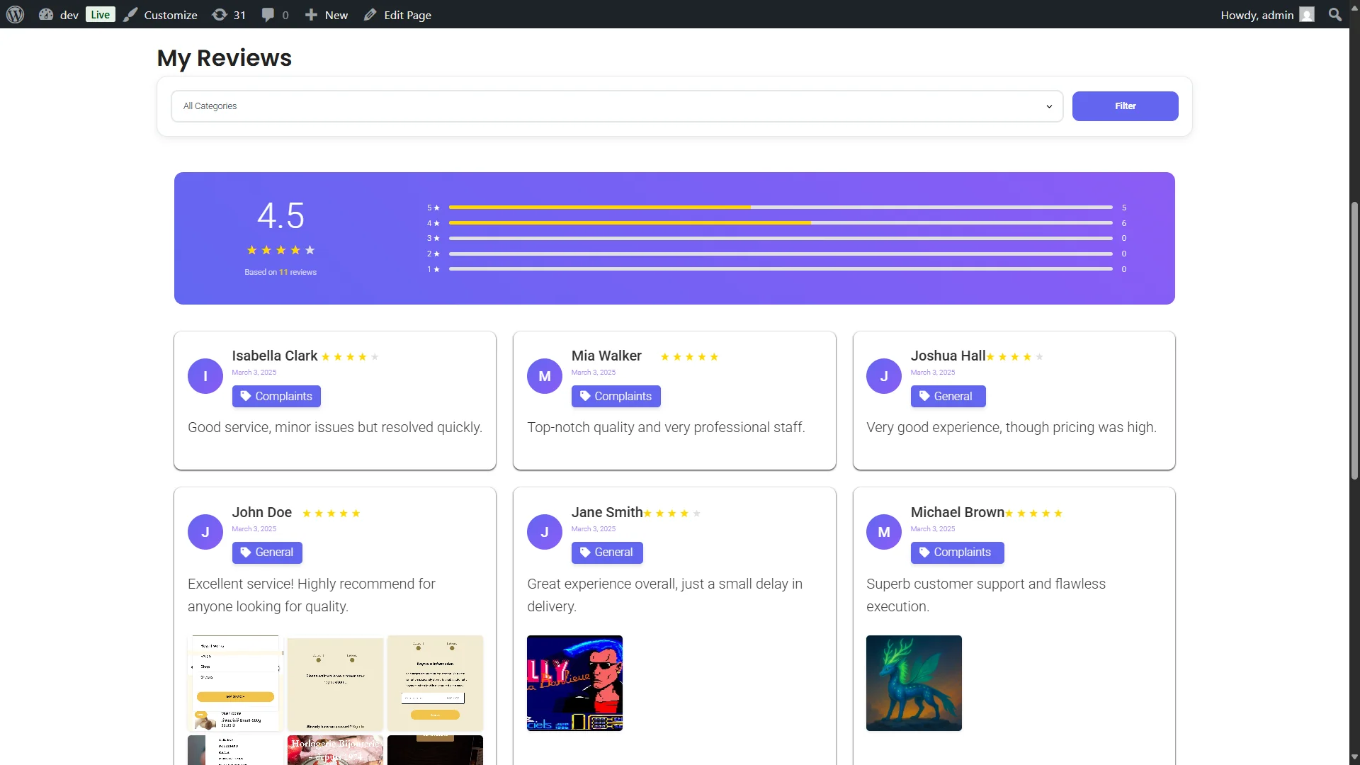 Preview of a maintained web project